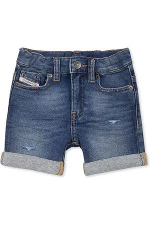 Diesel Blue Shorts For Baby Boy With Logo