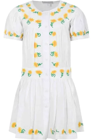 Stella McCartney Dress For Girl With Embroidered Sunflowers