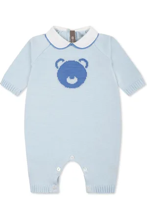 LITTLE BEAR Light Blue Babygrow For Baby Boy With Bear