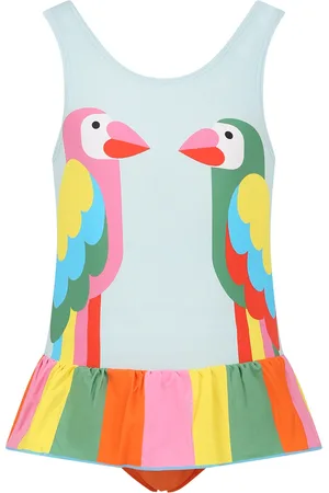 Stella McCartney Swimsuit For Girl With Parrots Print