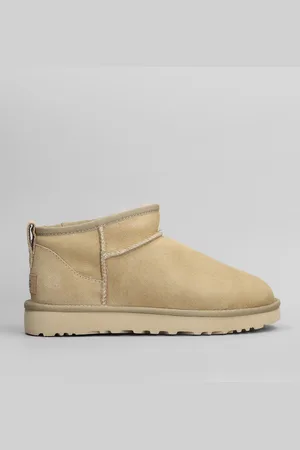 UGG Classic Ultra Mini Low Heels Ankle Boots In Suede