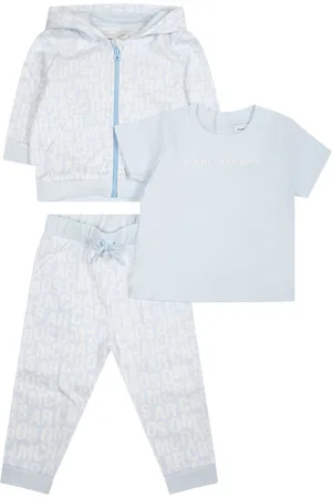 Marc Jacobs Light Blue Suit For Baby Boy With Logo