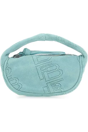 By Far Sea Green Suede Micro Cush Handbag