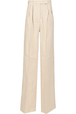 Max Mara Wide Leg Linen Trousers