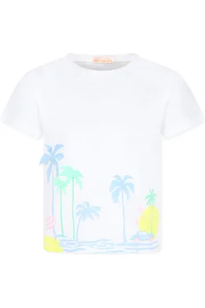 Billieblush T-shir For Girl With Palm Tree Print