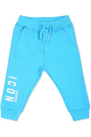 Dsquared2 Light Blue Trousers For Baby Boy With Logo