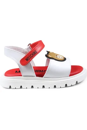 Moschino Red Sandals For Bab Girl And Girl