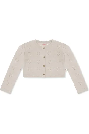 Billieblush Crop Cardigan For Girl With Gold Lurex Details