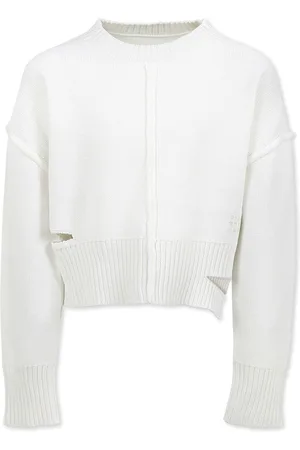 Maison Margiela Cropped Sweater For Girl With Logo