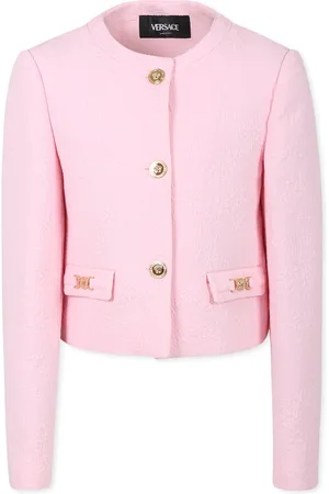 VERSACE Jacket For Girl With Floral Swirl