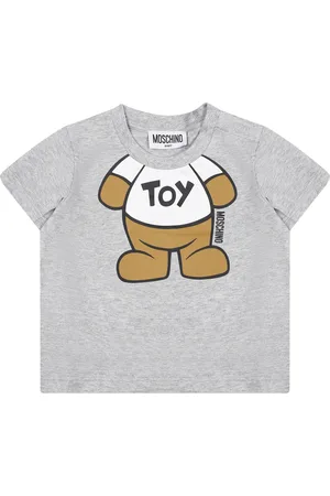 Moschino Gray T-shirt For Babies With Teddy Bear