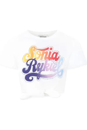 Sonia Rykiel Enfant Crop T-shirt For Girl With Logo