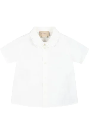 Gucci White Shirt For Baby Boy With Polka Dots