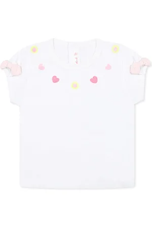 Billieblush T-shirt For Baby Girl With Hearts And Flowers