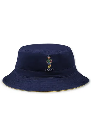 Ralph Lauren Reversible Cloche For Boy With Polo Bear