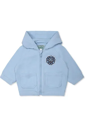 Kenzo Light Blue Sweatshirt For Baby Boy With Tiger