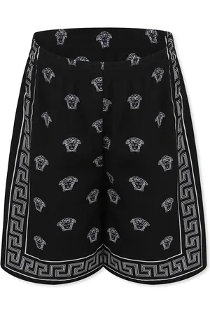 VERSACE Shorts For Boy With Medusa Bandana Print