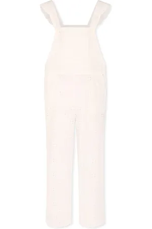 MC2 SAINT BARTH Dungarees For Girl With Flowers
