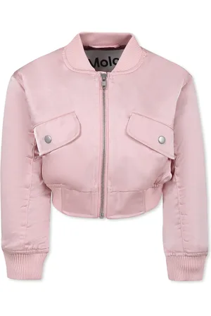 Molo Cropped Bomber Jacket Rose For Girl
