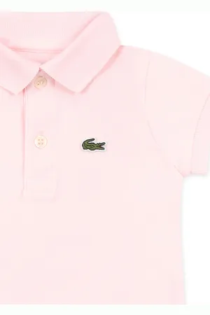 Lacoste Bodysuit For Baby Girl With Crocodile