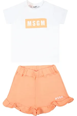 Msgm Suit For Baby Girl With Logo