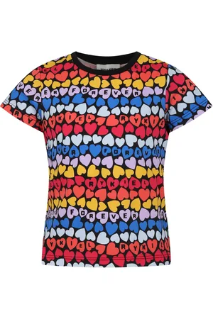 Sonia Rykiel Enfant T-shirt Multicolore Pour Fille Avec Coeurs Et Logo