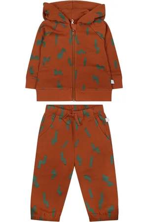 Stella McCartney Beige Suit For Baby Boy With Print