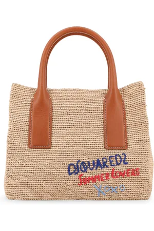 Dsquared2 Summer Lovers Natural Rafia And Leather Handbag