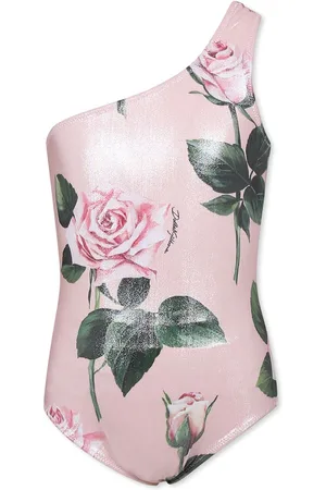Dolce & Gabbana Swimsuit For Girl With Rose Print