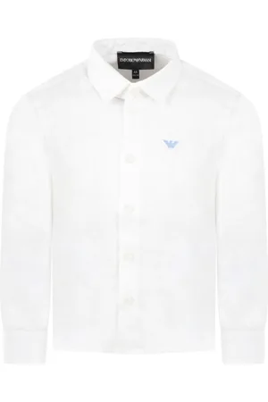 Emporio Armani Skirt For Boy With Light Blue Iconic Eagle Logo
