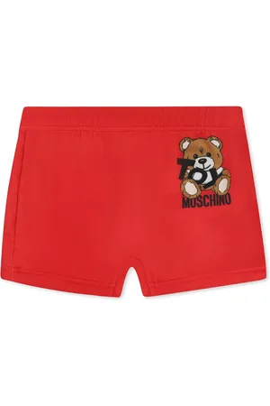 Moschino Swimsuit For Babt Boy With Teddy Bear And Black Logo
