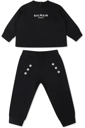 Balmain Suit For Baby Girl With Logo