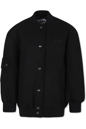 Msgm Oversized Jacket For Girl With Logo