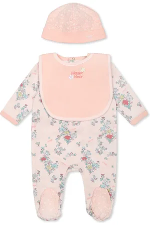 Kenzo Babygrow Set For Baby Girl With Floral Print