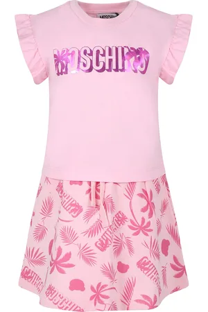 Moschino Suit For Girl With Teddy Bear And Logo