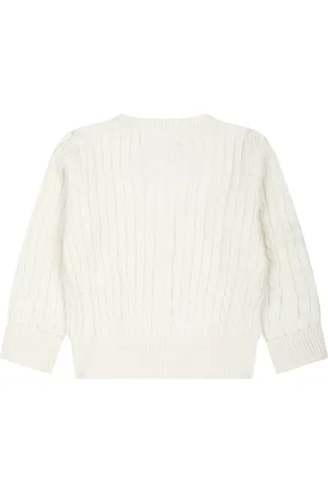 Ralph Lauren Cardigan For Babygirl With Iconic Pony
