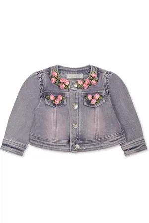 MONNALISA Jacket For Baby Girl With Roses