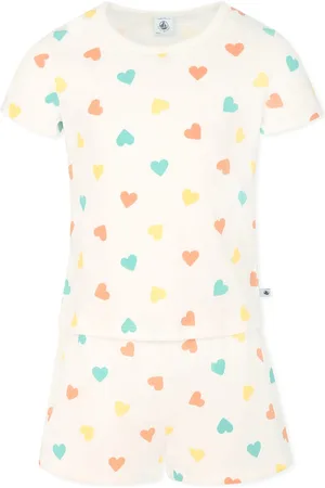 Petit Bateau Pajamas For Girl With Hearts