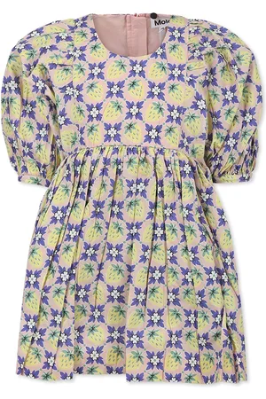 Molo Dress For Girl With Strawberry And Floral Print