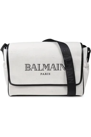 Balmain Beige Changing Bag For Babykids With Black Logo
