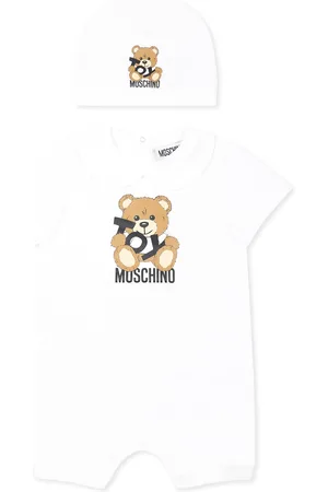 Moschino Romper Set For Babykids With Teddy Bear And Logo
