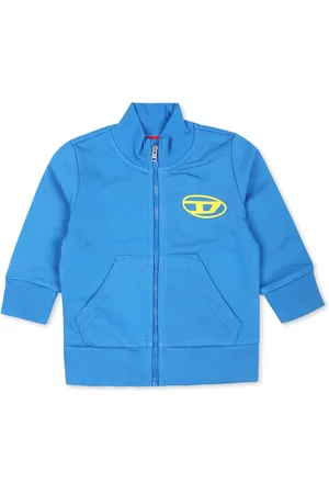 Diesel Light Blue Sweatshirt For Baby Boy With Logo