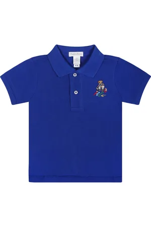 Ralph Lauren Polo Shirt For Baby Boy With Polo Bear