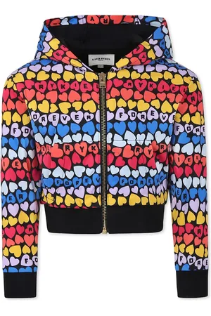 Sonia Rykiel Enfant Crop Sweatshirt For Girl With Hearts