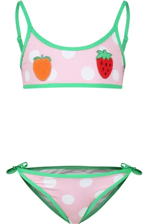 MC2 SAINT BARTH Bikini For Girl With Frutits And Polka Dots