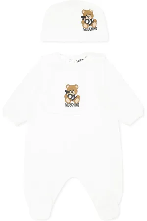 Moschino Ivory Set For Babykids With Teddy Bear