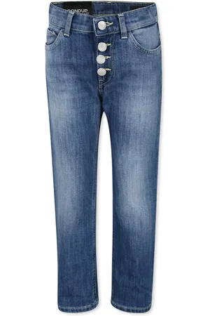 Dondup Blue Jeans For Girl With Logo