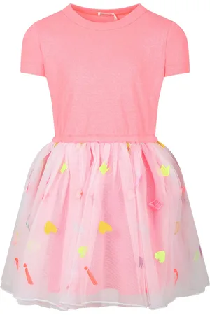Billieblush Dress For Girl With Tulle And Multicolor Embroidery