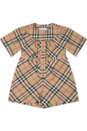 Burberry Jumpsuit For Baby Girl With Vintage Check
