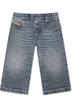 Diesel Blue Jeans For Baby Girl With Logo
